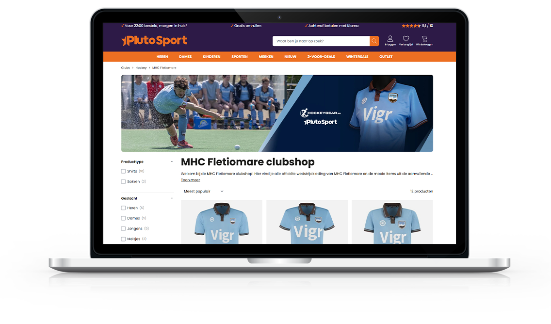 Eigen clubpagina